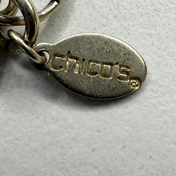 Chico's Multi Tone Beaded Bib Necklace - Picture 3 of 10